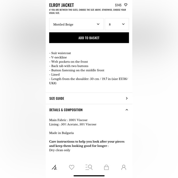 NWT Sezane - Elroy vest, in mottled ecru, size 40 (US8) - Picture 3 of 7